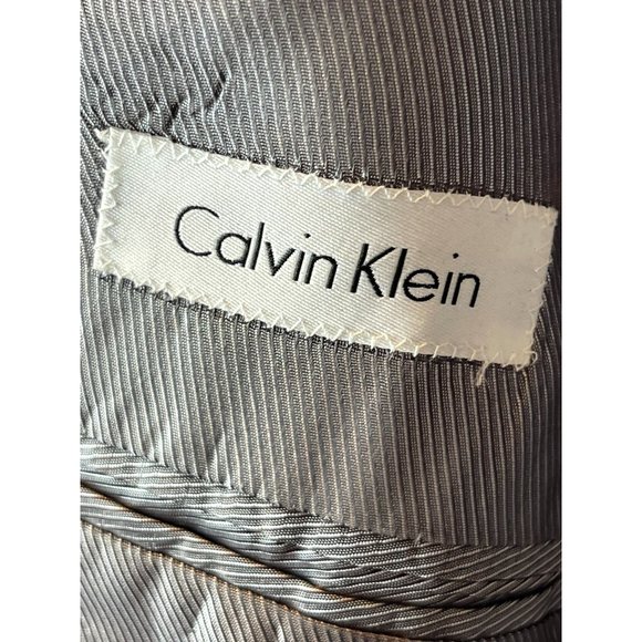 Calvin Klein Mens Blazer Coat Jacket 100% Wool Single Breasted Black Size 44L - Picture 8 of 8